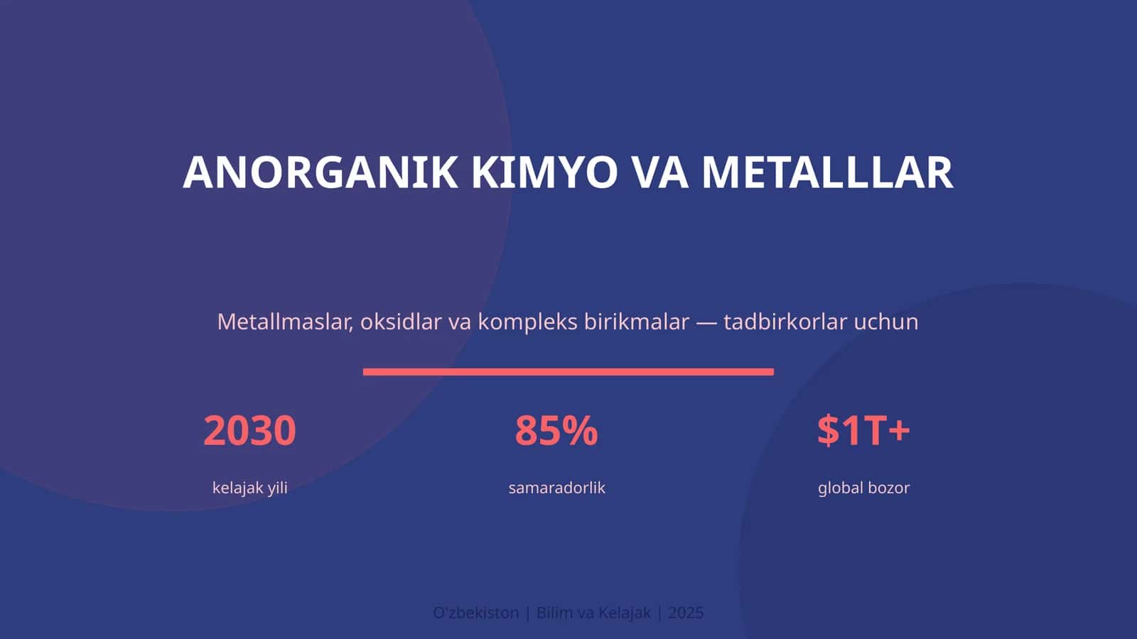 ANORGANIK KIMYO VA METALLAR