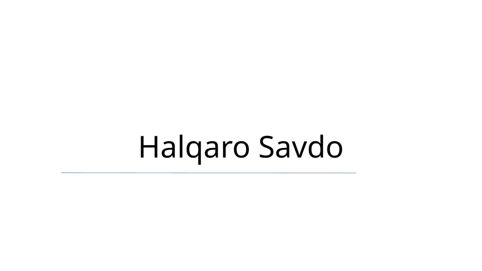 Halqaro Savdo