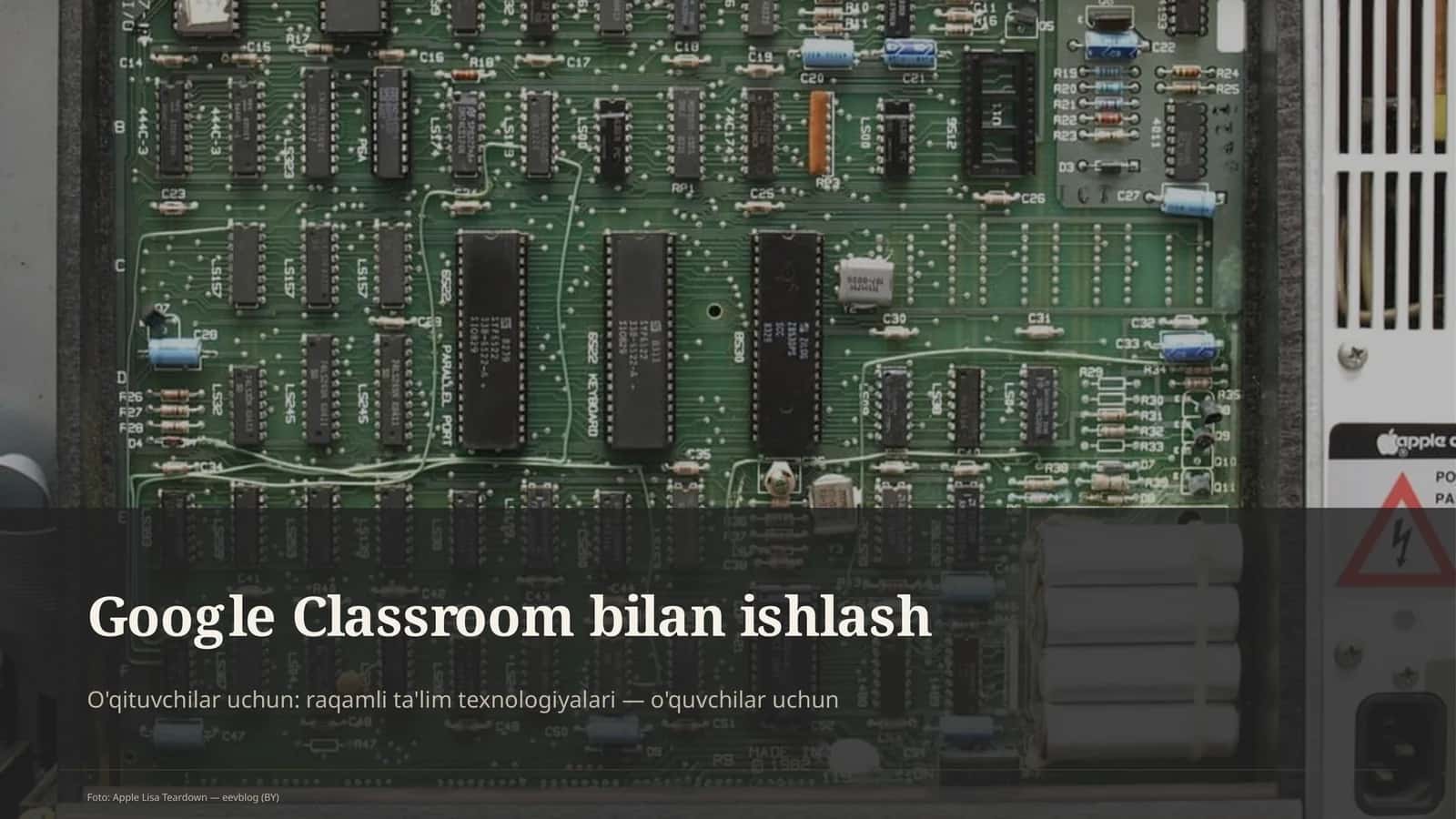 Google Classroom bilan ishlash