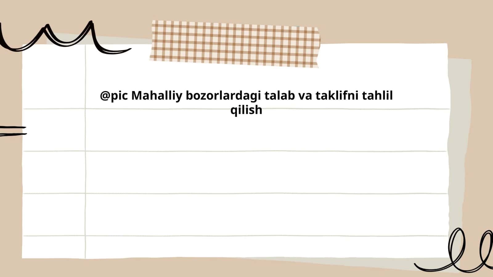 Mahalliy bozorlardagi talab va taklifni tahlil qilish