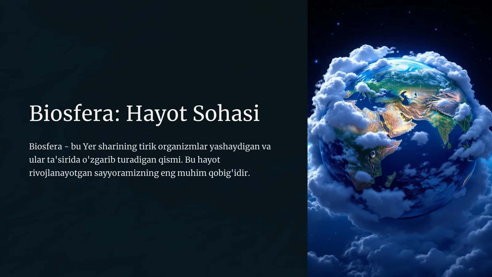 Biosfera: Hayot Sohasi
