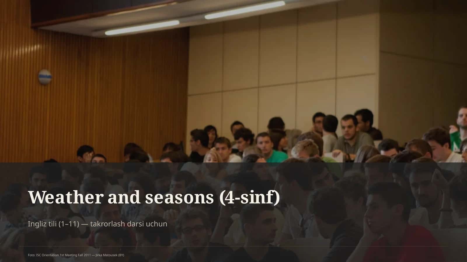 Weather and seasons (4-sinf)