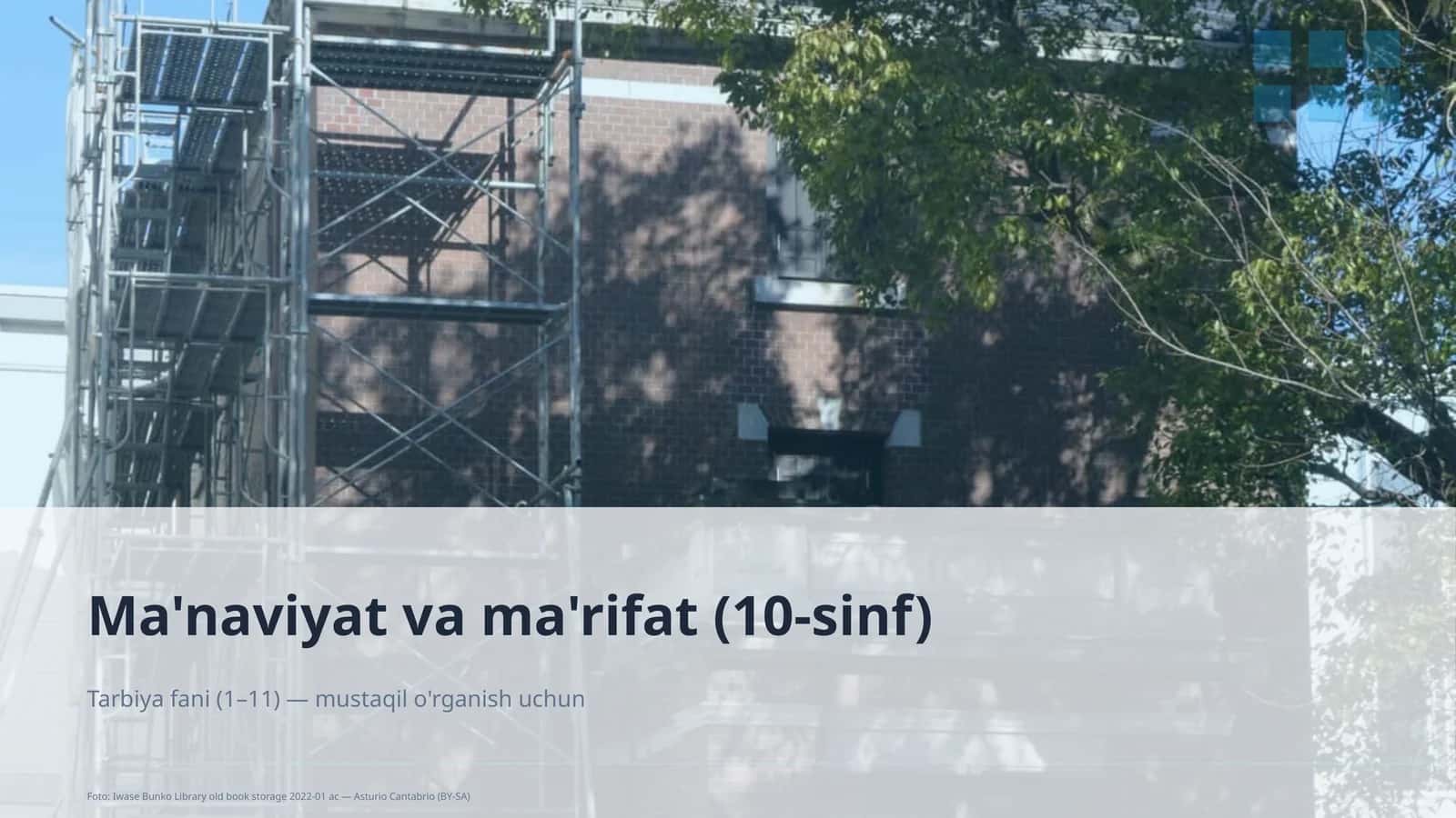 Ma'naviyat va ma'rifat (10-sinf)