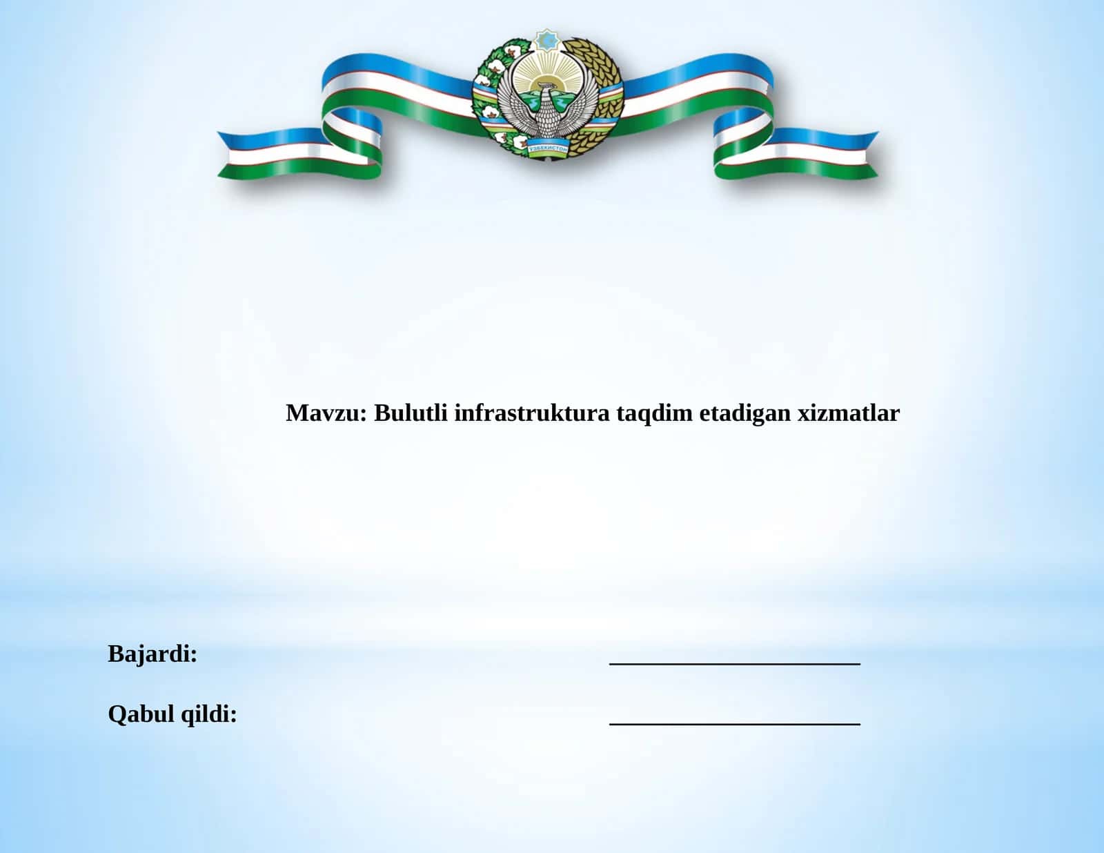 Bulutli infrastruktura taqdim etadigan xizmatlar