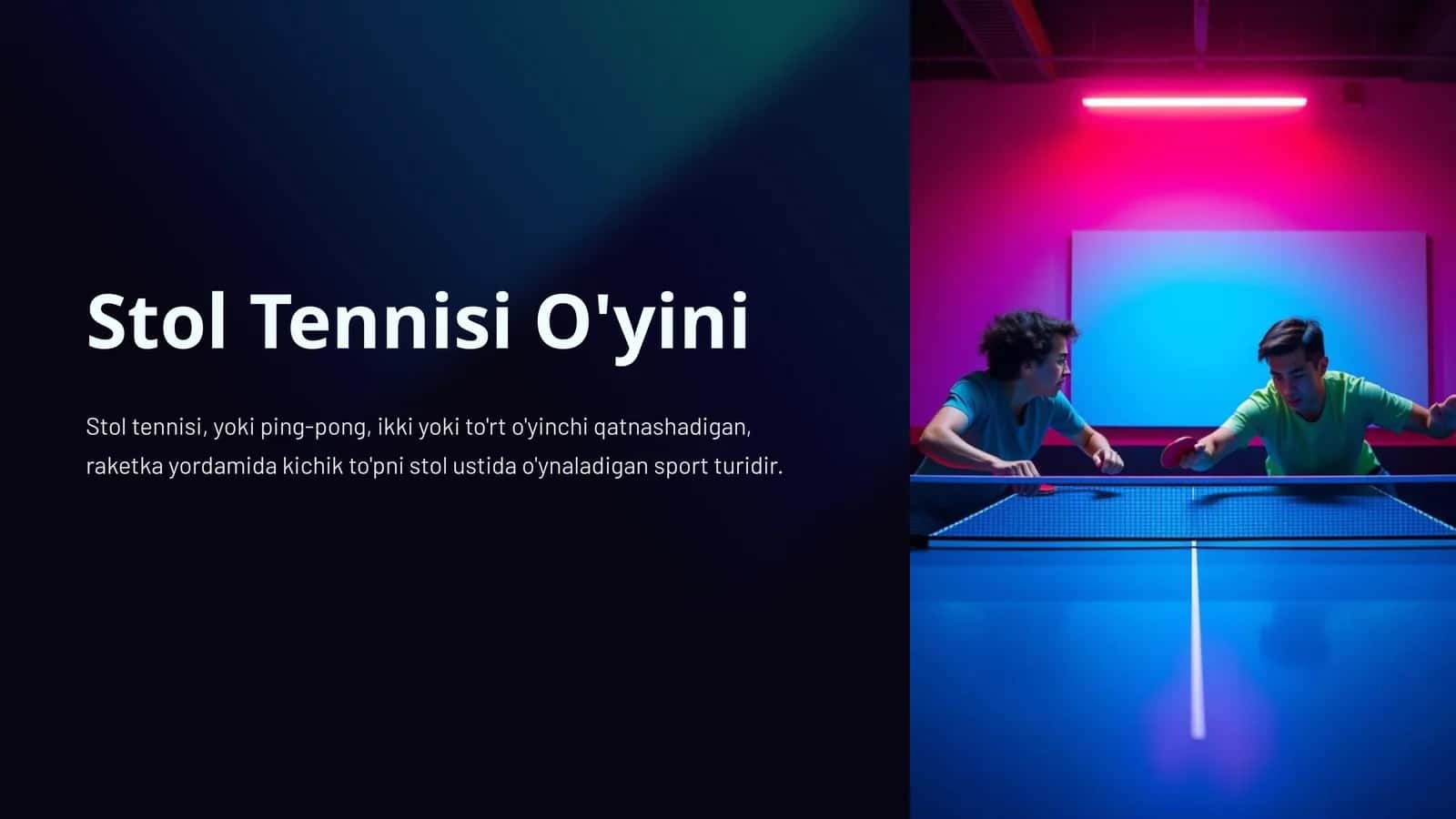 Stol Tennisi O'yini