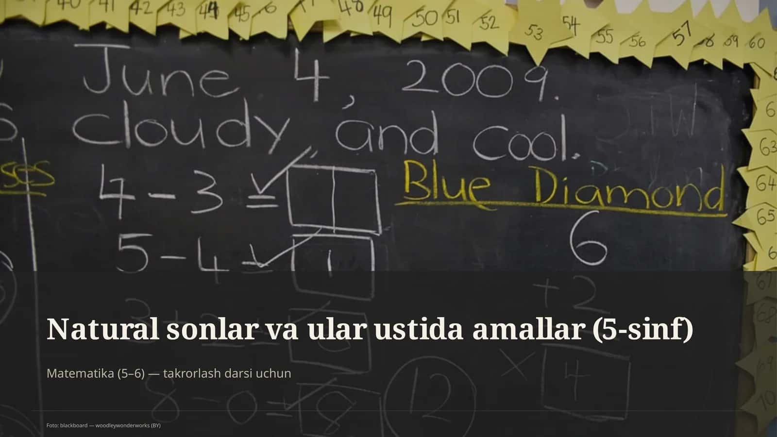 Natural sonlar va ular ustida amallar (5-sinf)