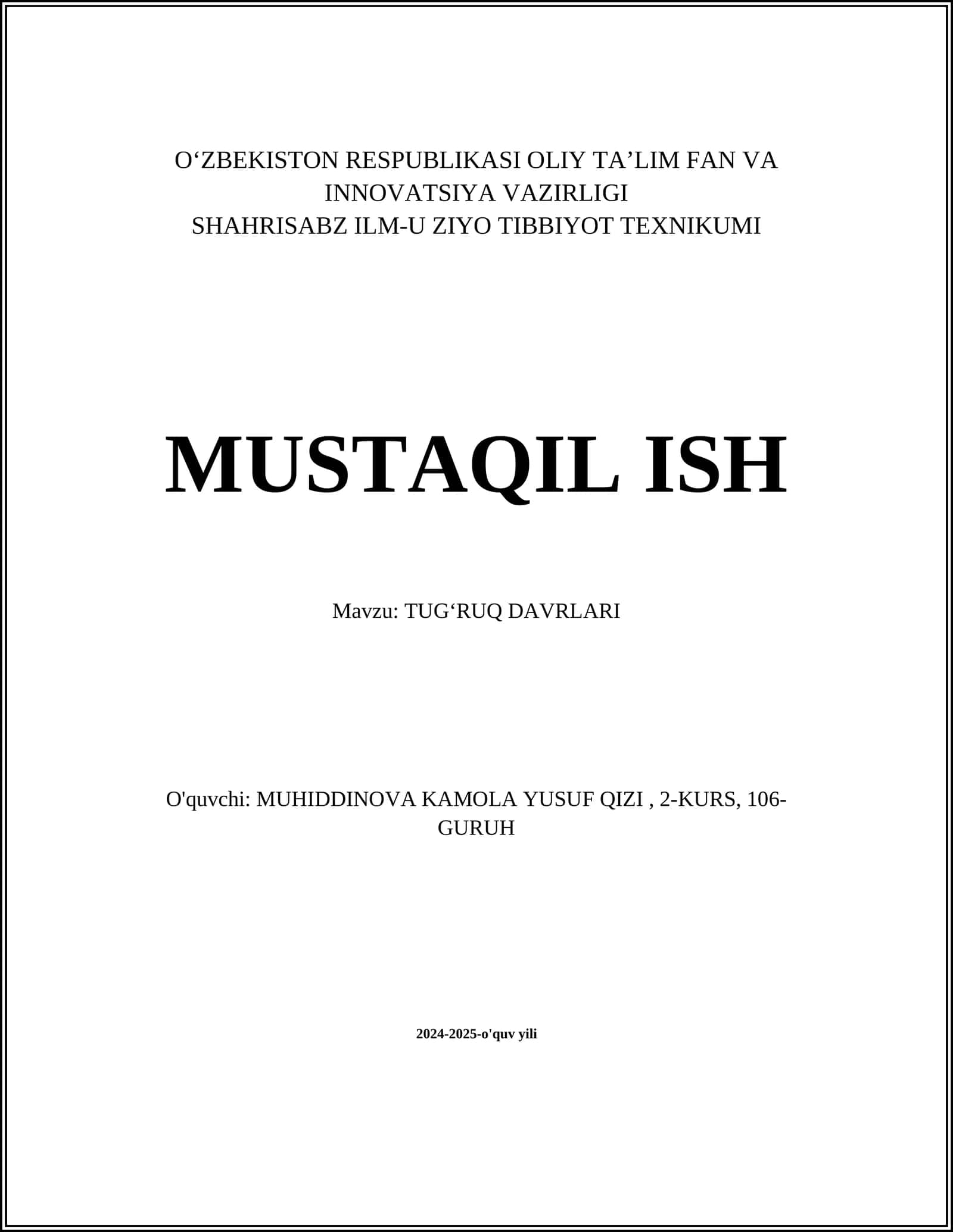 Tugʻruq Davrlari