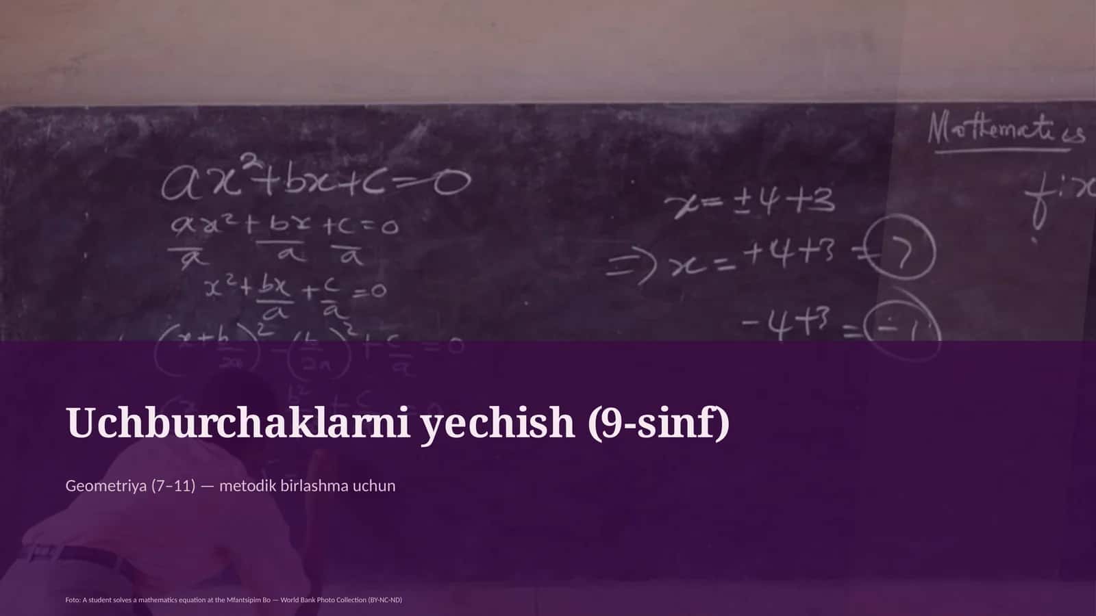 uchburchaklarni yechish 9 sinf 641