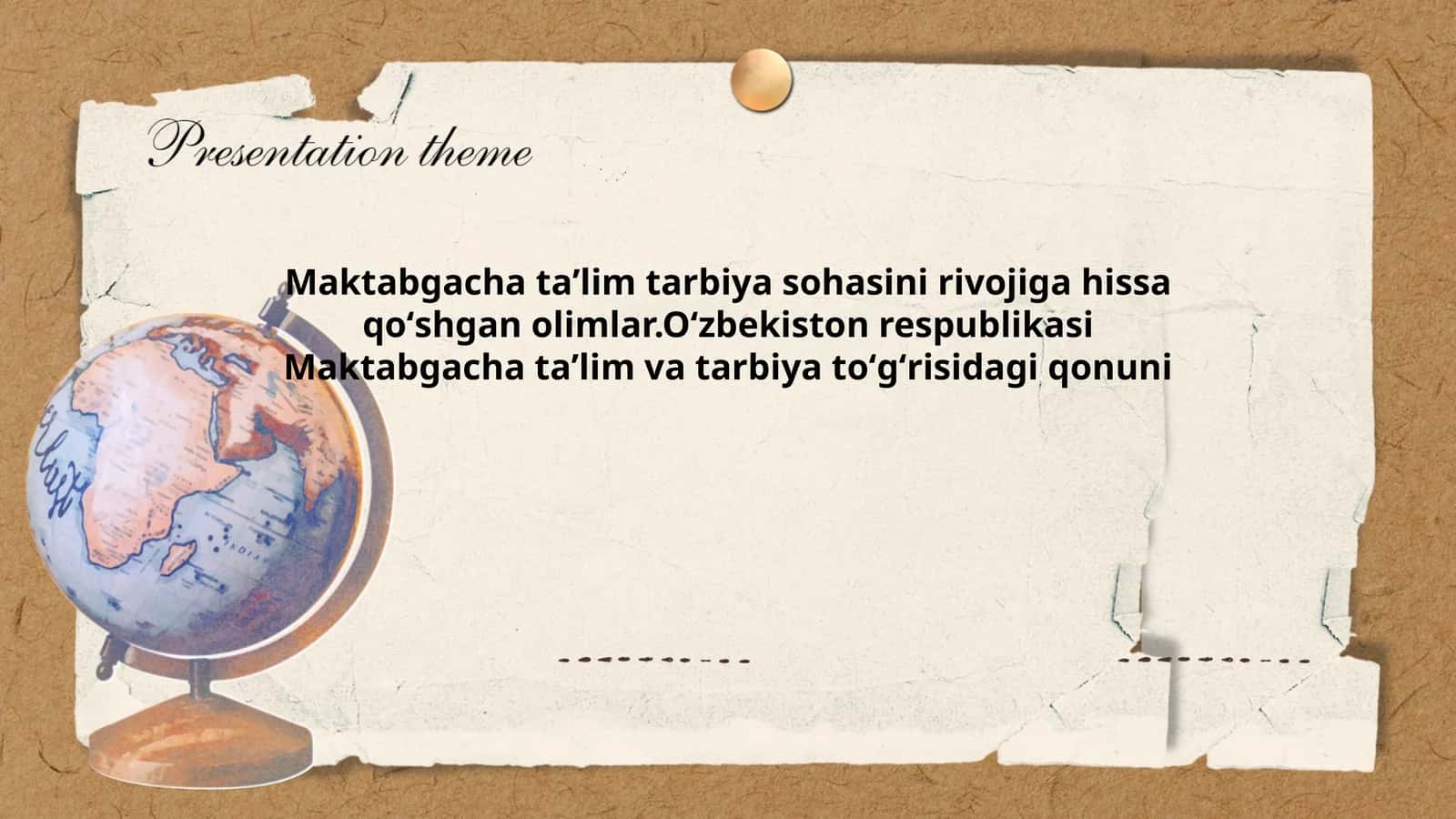 Oʻzbekiston respublikasi Maktabgacha taʼlim va tarbiya toʻgʻrisidagi qonuni