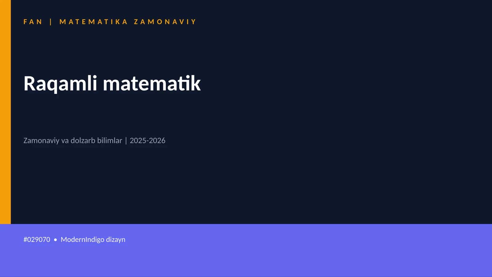 Raqamli matematik