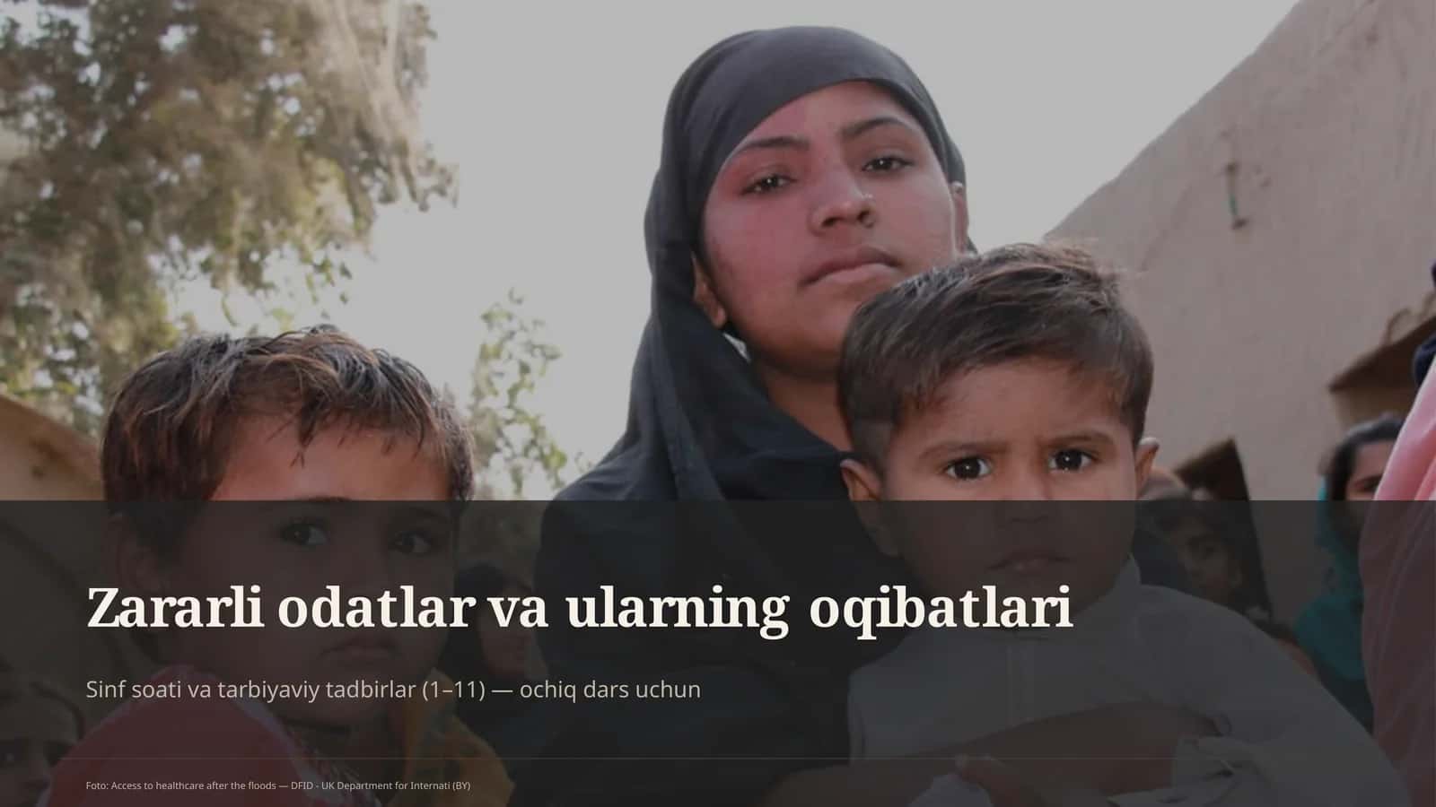 Zararli odatlar va ularning oqibatlari