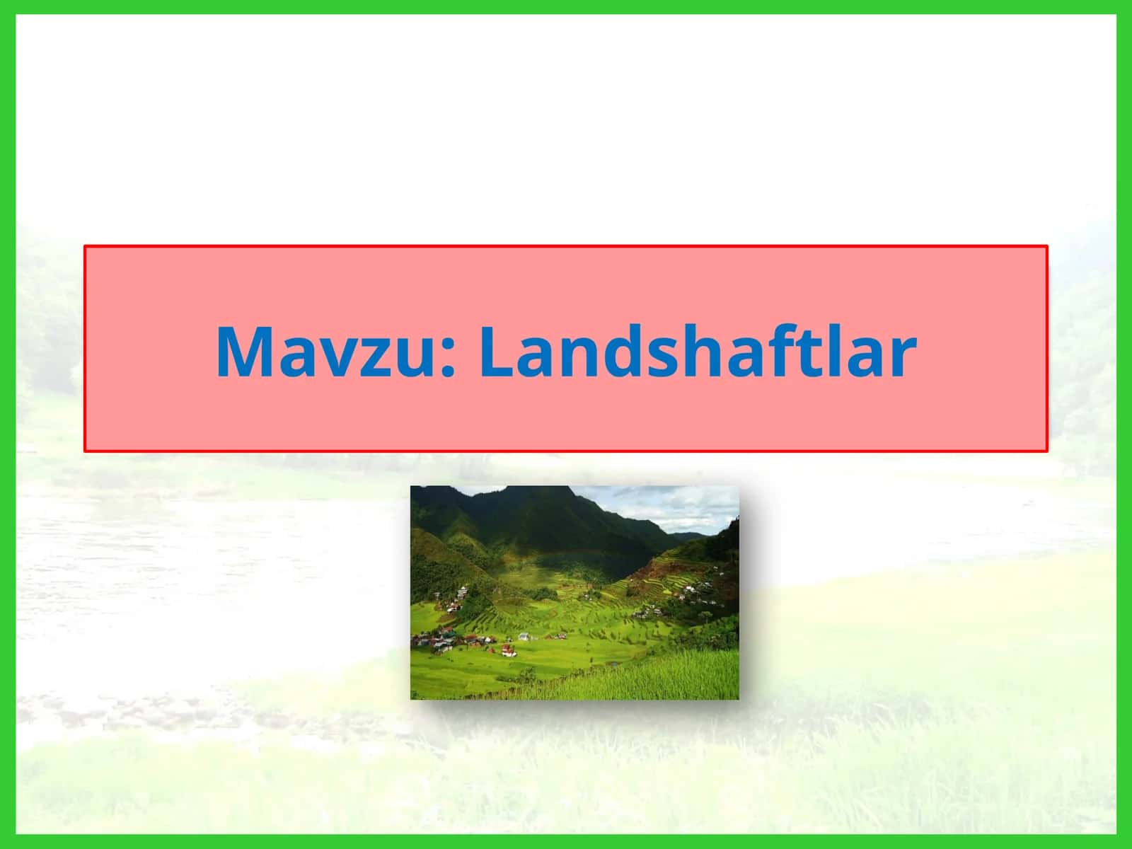 Landshaftlar