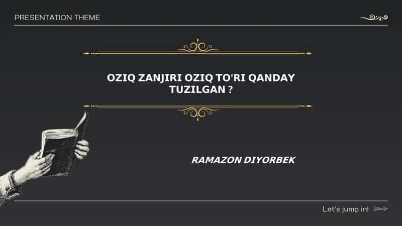 Oziq zanjiri tushunchasi