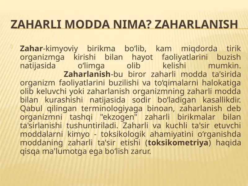 Zaharlanish
