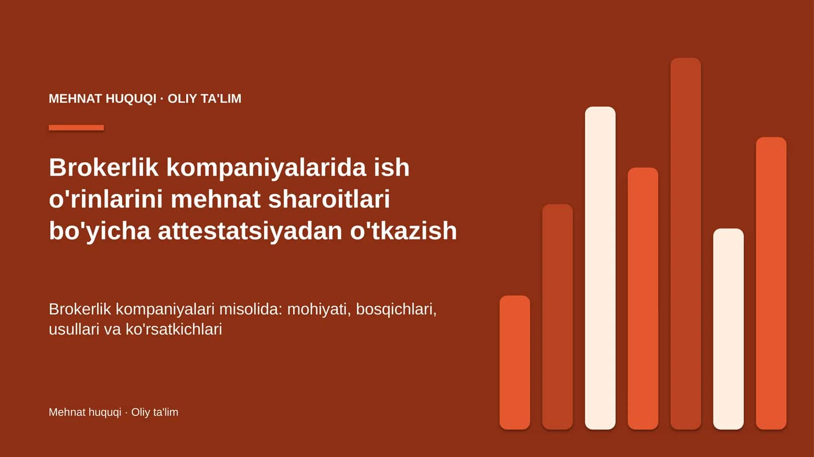 Mehant huquqi · Oliy ta'lim