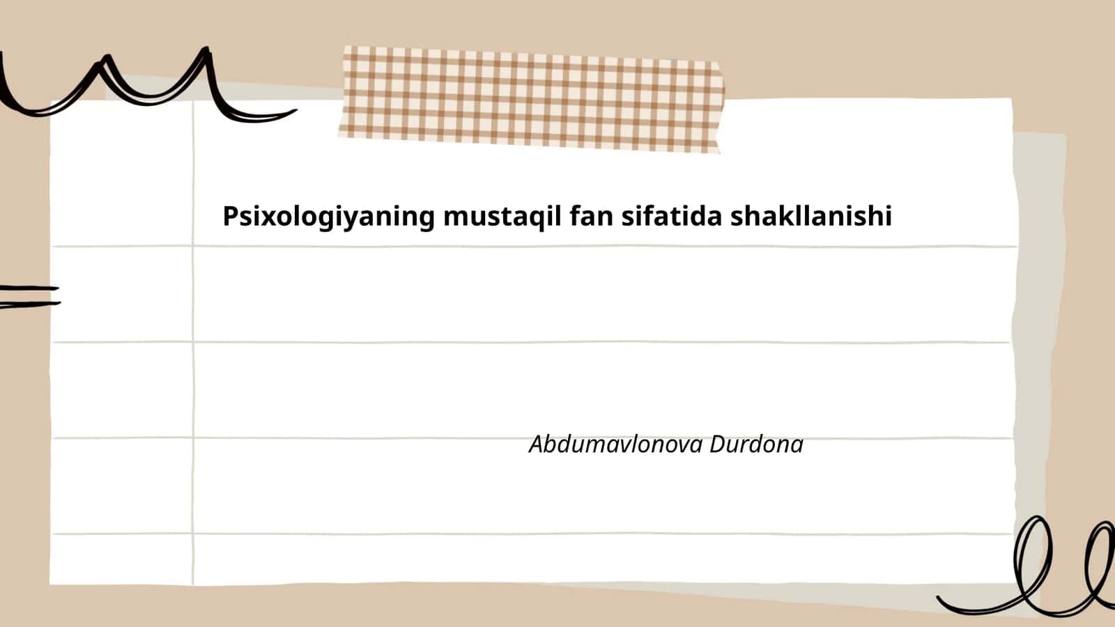Psixologiyaning mustaqil fan sifatida shakllanishi