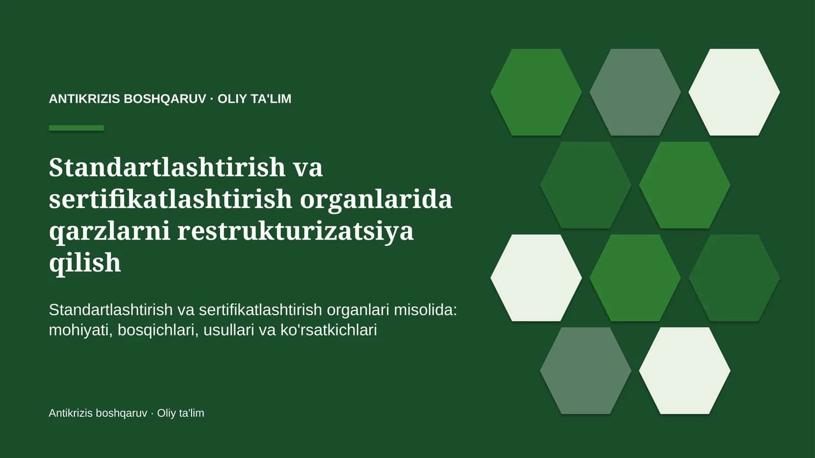 Standart — mahsulotga yoki jarayonga qo'yiladigan umumiy texnik talablar to'plami