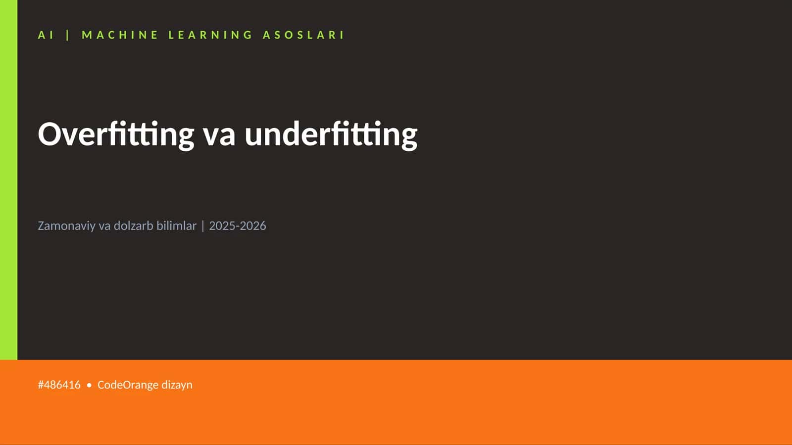 Overfitting va underfitting