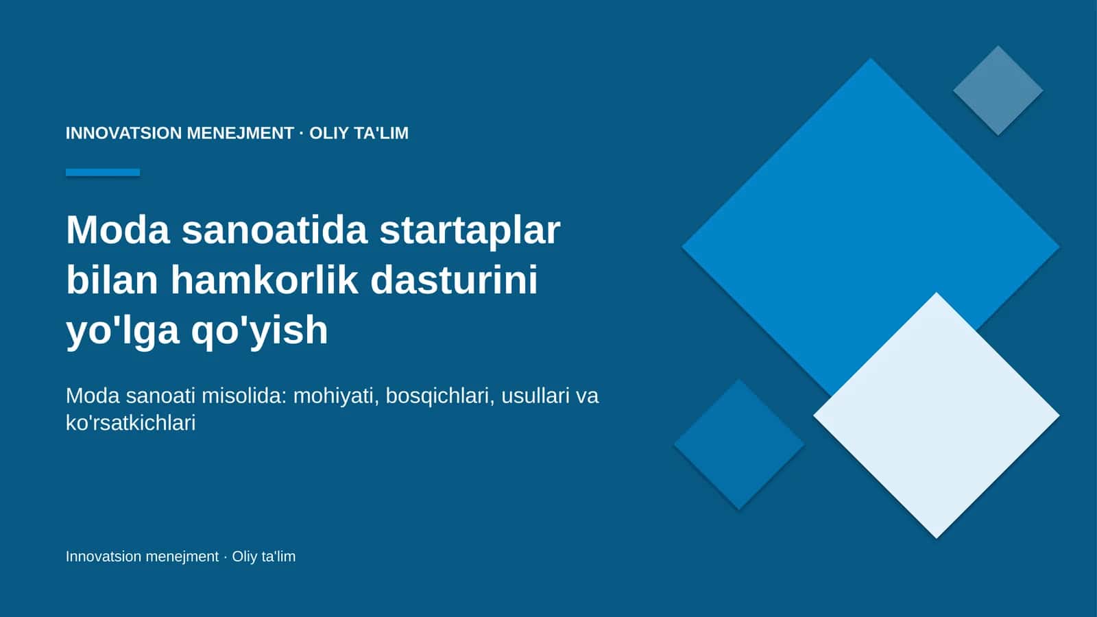 moda sanoatida startaplar bilan hamkorlik dasturini yo'lga qo'yish 9702