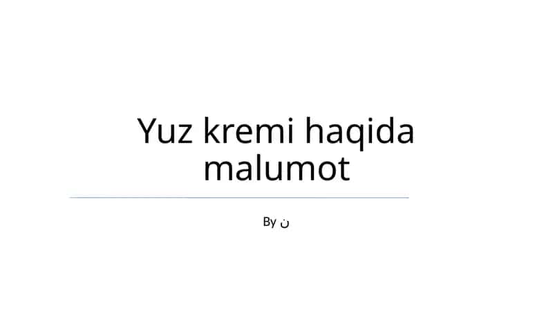 Yuz kremi