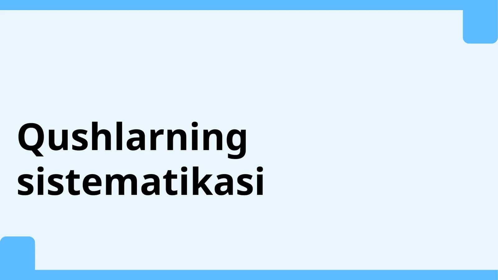 Qushlarning sistematikasi
