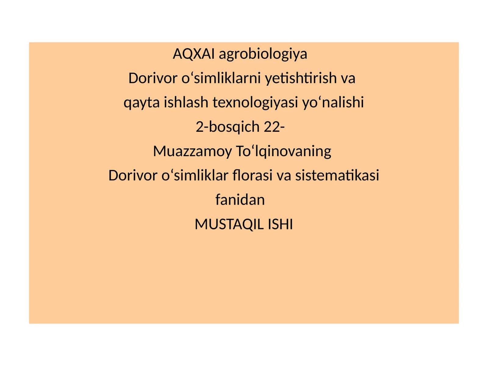 Karamdoshlar(Brassicaceae) oilasi turkumita turi