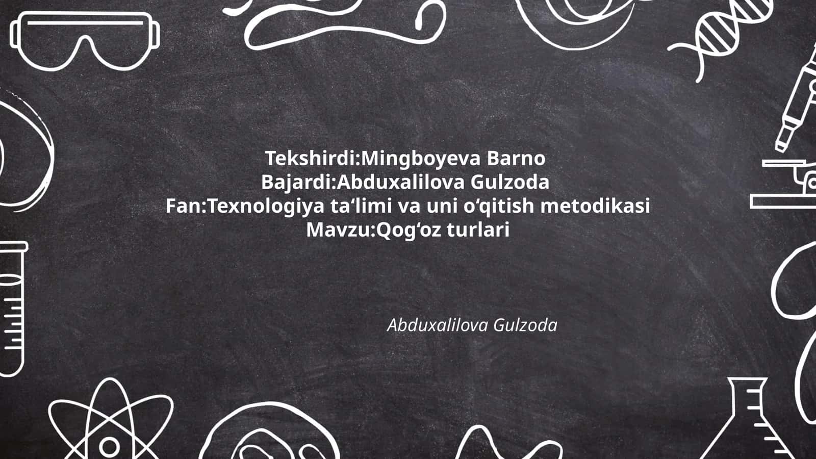 Qog'oz turlari