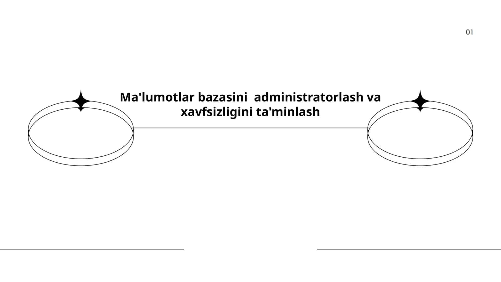 Ma'lumotlar bazasi administratorlash va xavfsizligini ta'minlash