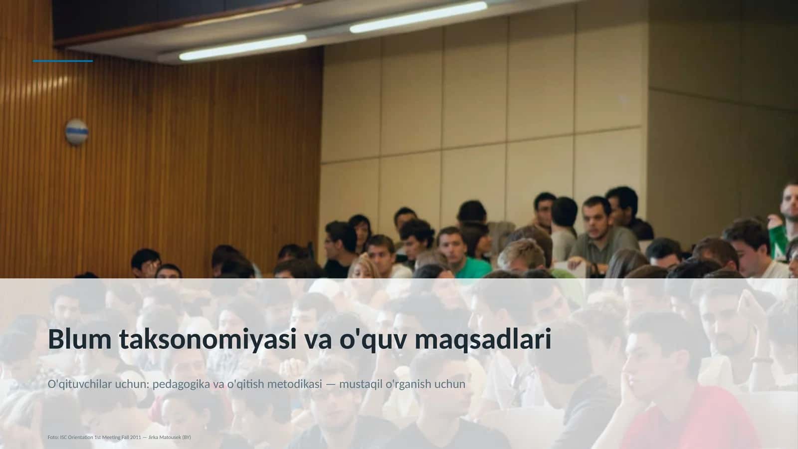 Blum taksonomiyasi va o'quv maqsadlari