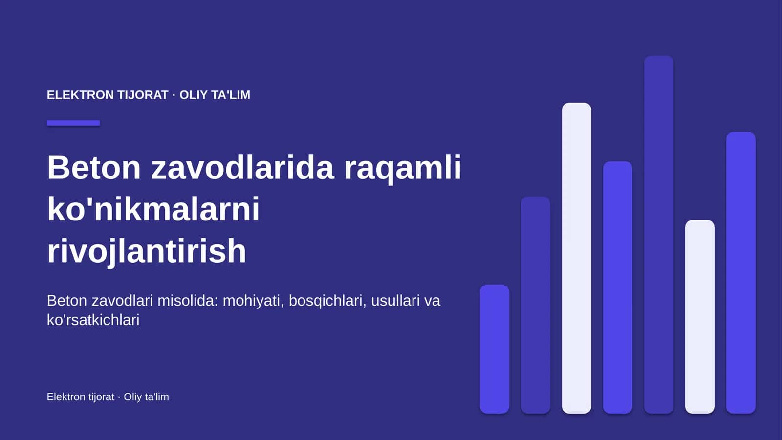 Beton zavodlarida raqamli ko'nikmalarni rivojlantirish