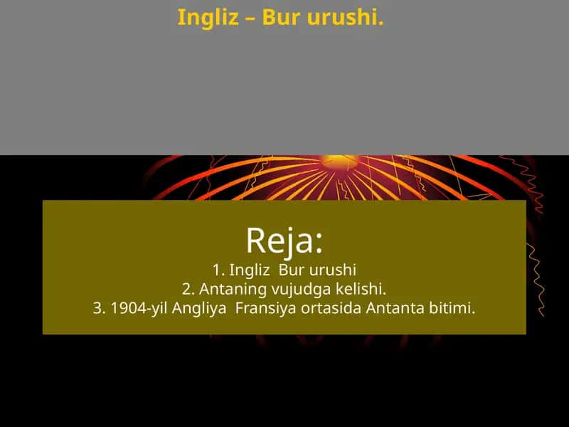 Ingliz-Burlar urushi