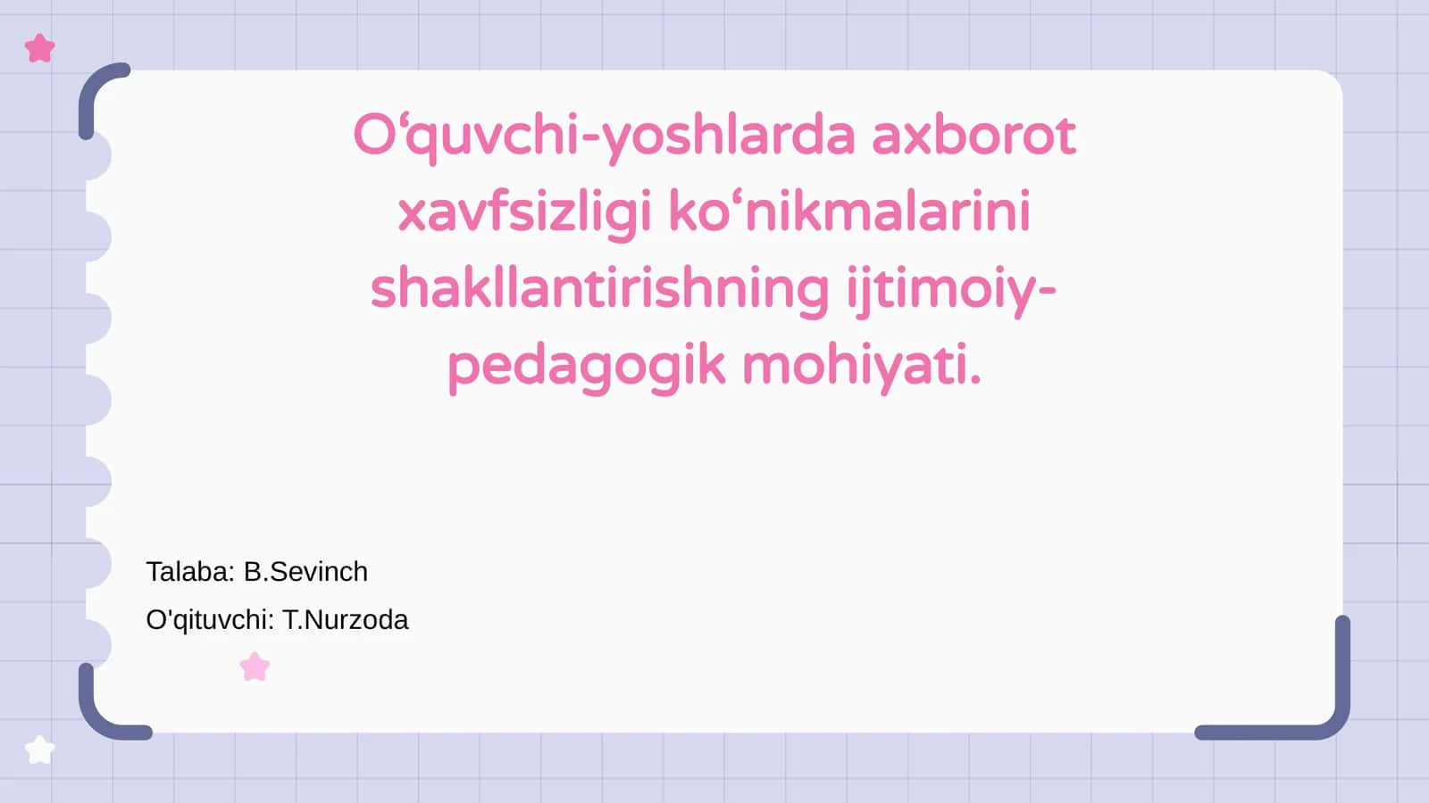 O‘quvchi-yoshlarda axborot xavfsizligi ko‘nikmalarini shakllantirishning ijtimoiy-pedagogik mohiyati