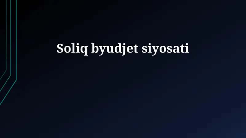 Soliq byudjet siyosati