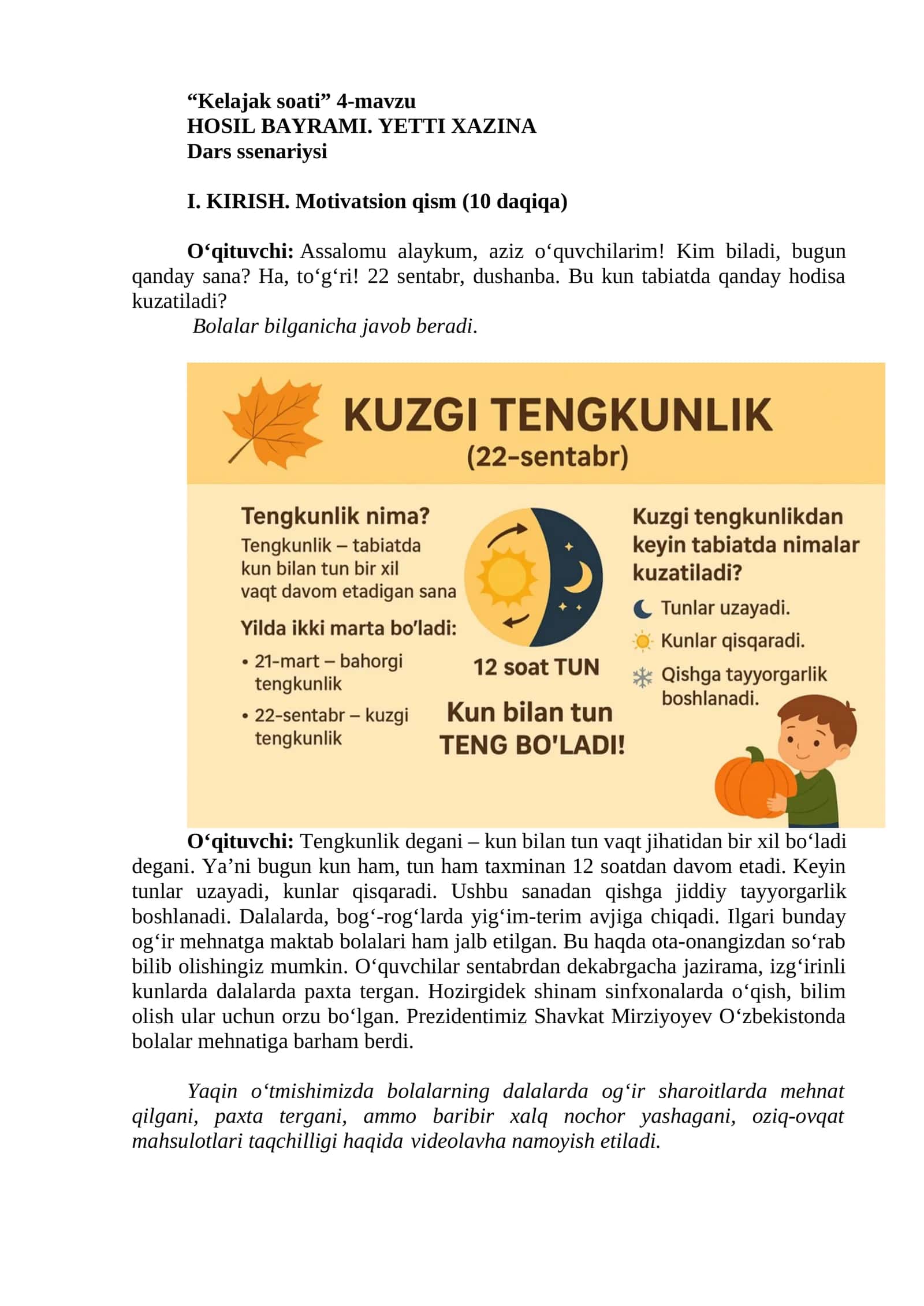 Kelajak soati 4-mavzu