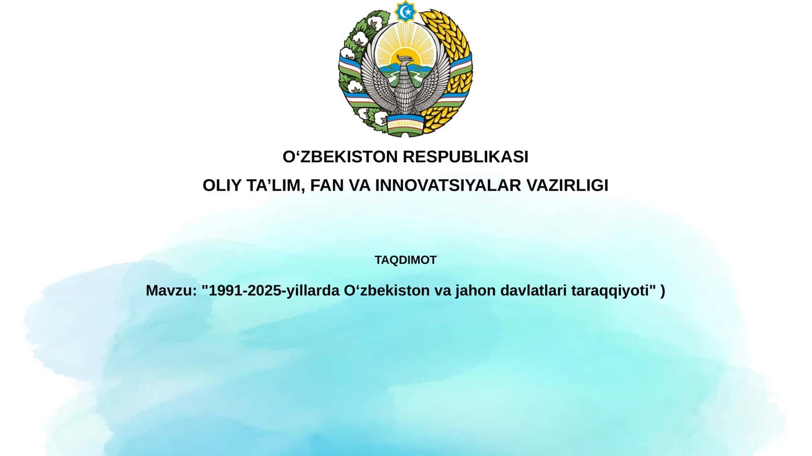 1991-2025-yillardaOʻzbekistonvajahondavlatlaritaraqqiyoti
