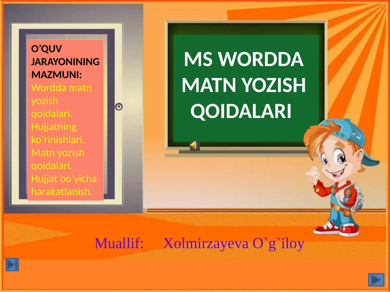 MSWORDDAMATN YOZISH QOIDALARI
