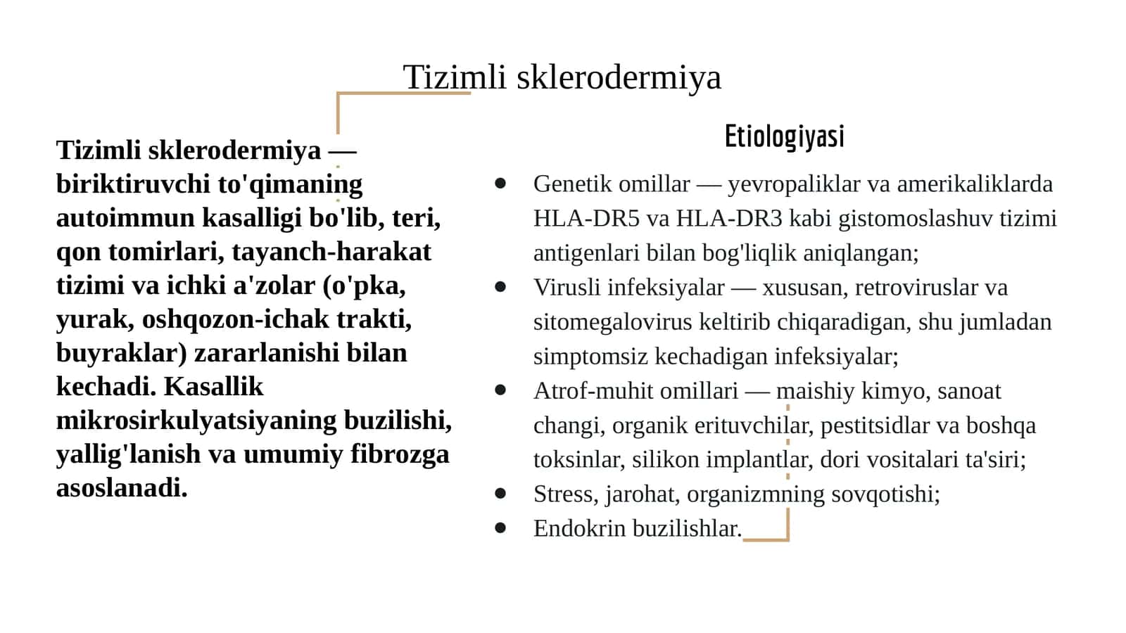 Tizimli sklerodermiya (1-variant)