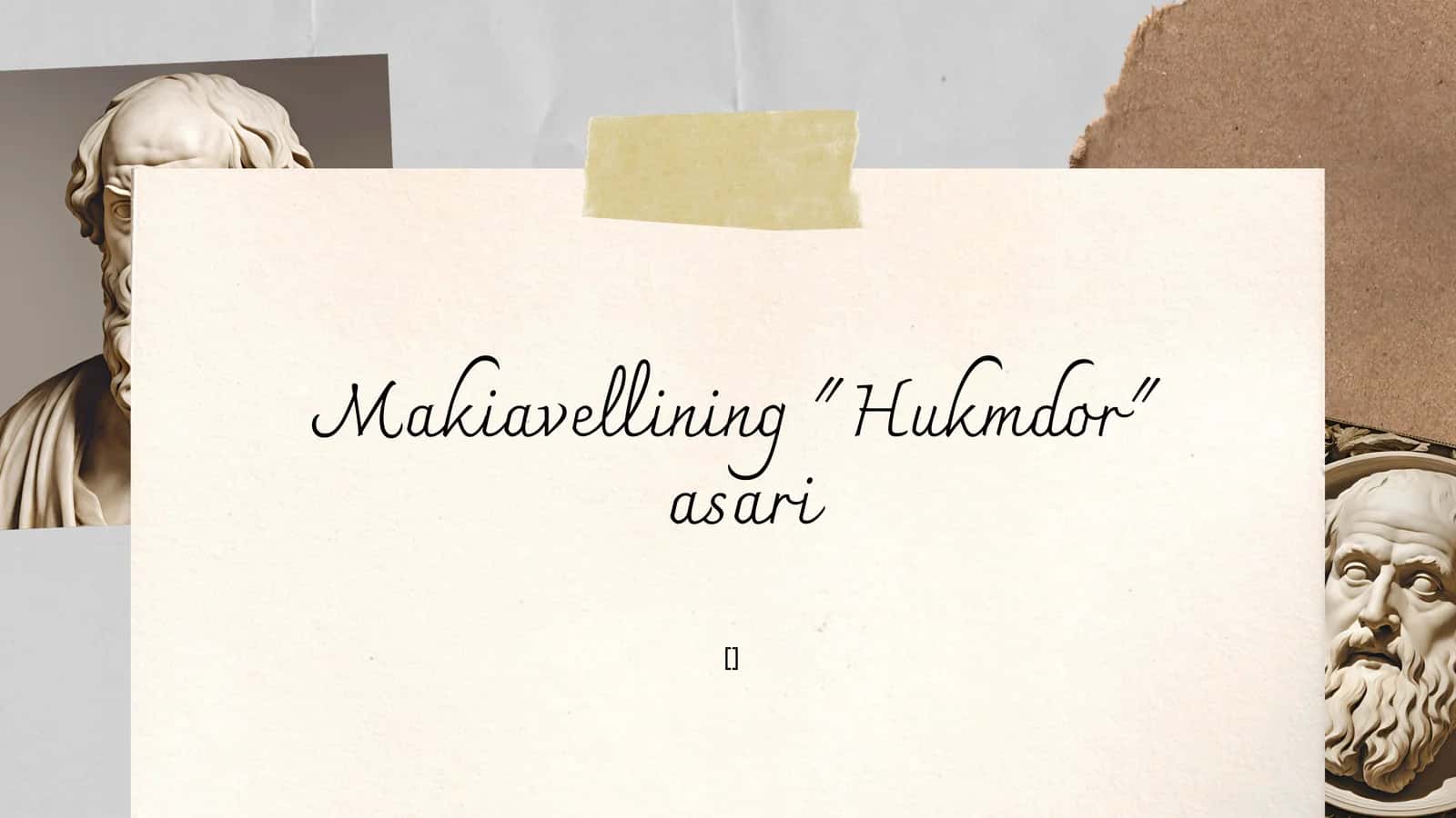 Makiavellining "Hukmdor" asari