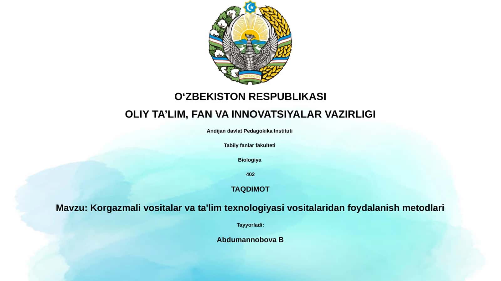 Korgazmali vositalar va ta'lim texnologiyasi vositalaridan foydalanish metodlari
