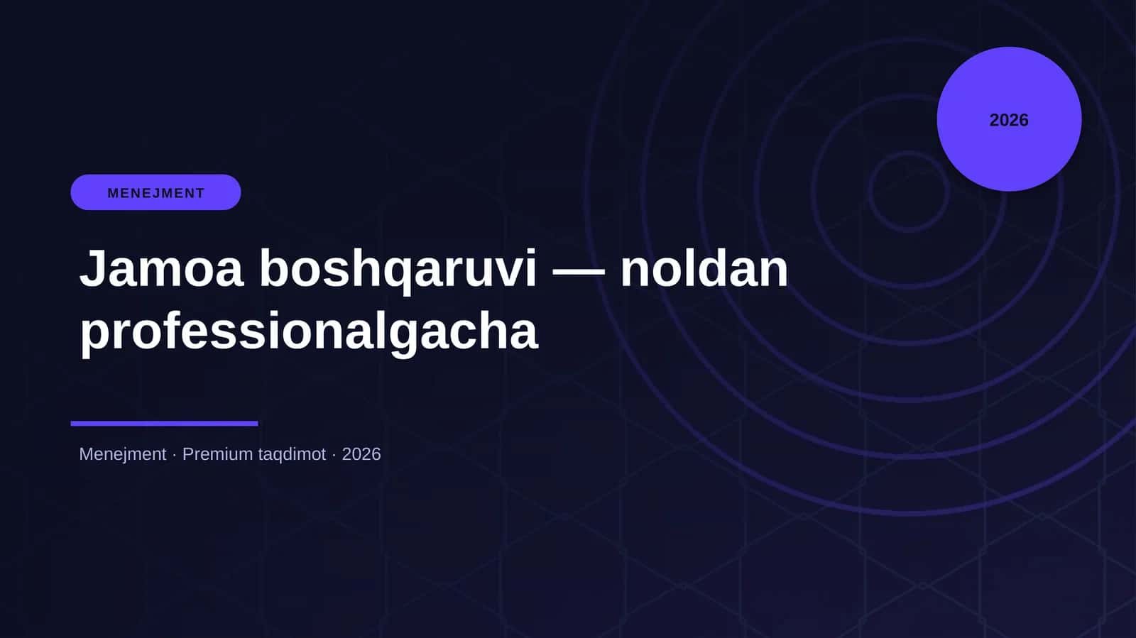 Jamoa boshqaruvi — noldan professionalgacha