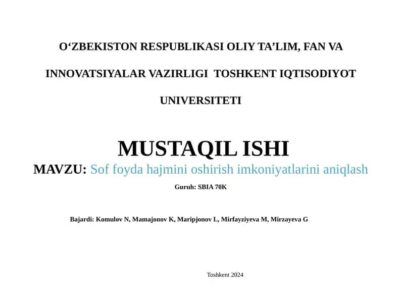Soffoyda hajmini oshirish imkoniyatlarini aniqlash