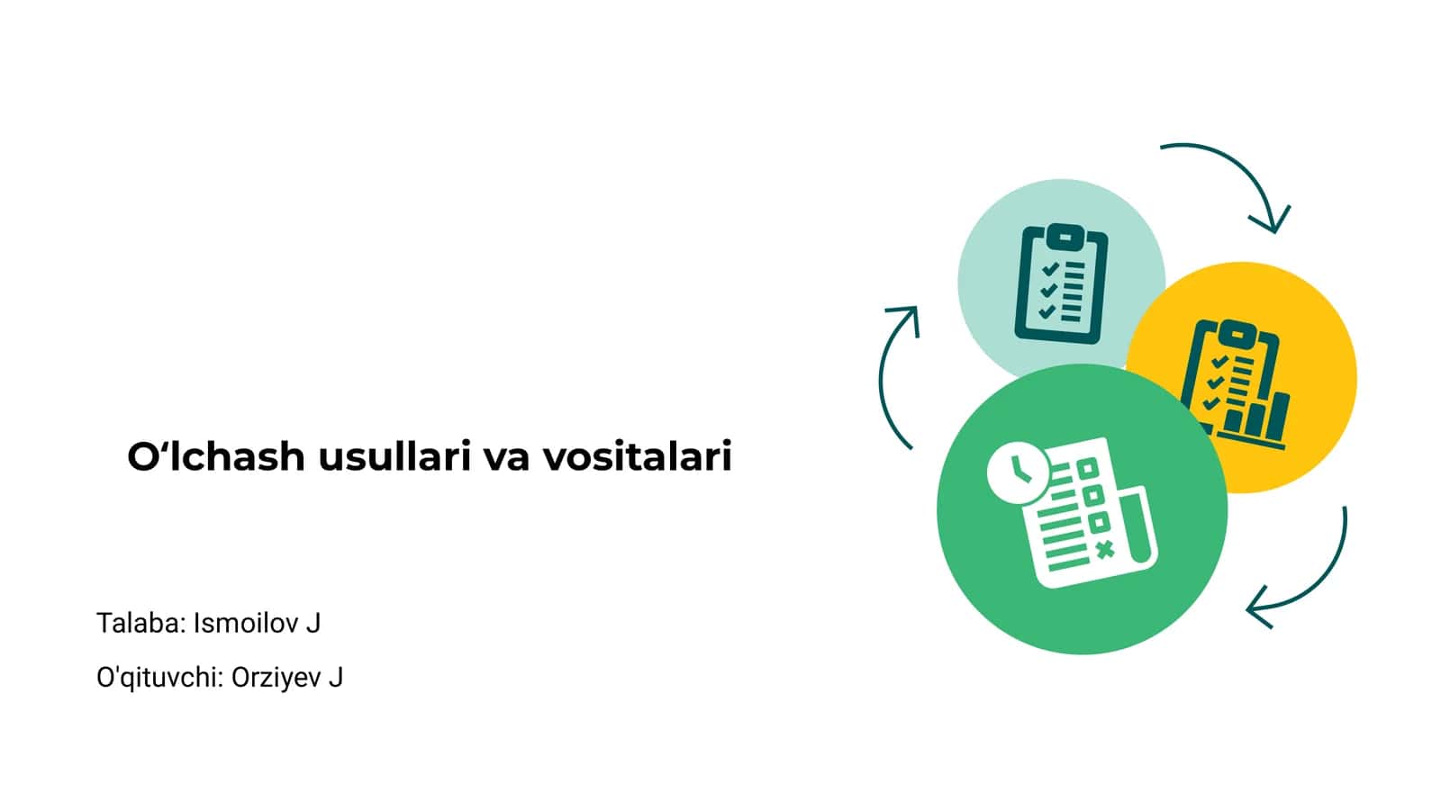 Oʻlchash usullari va vositalari