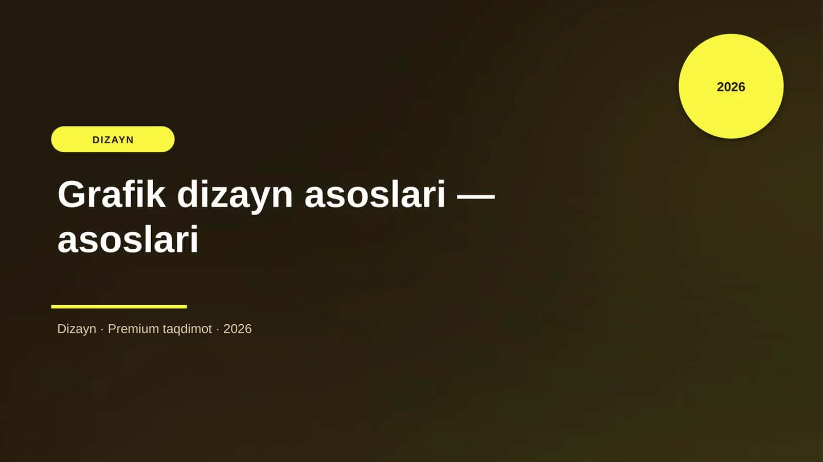 Grafik dizayn asoslari — asoslari