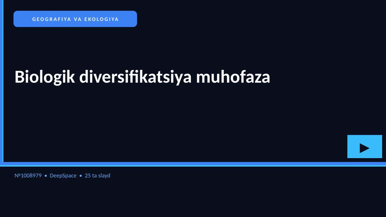 GEOGRAFIYA VA EKOLOGIYA