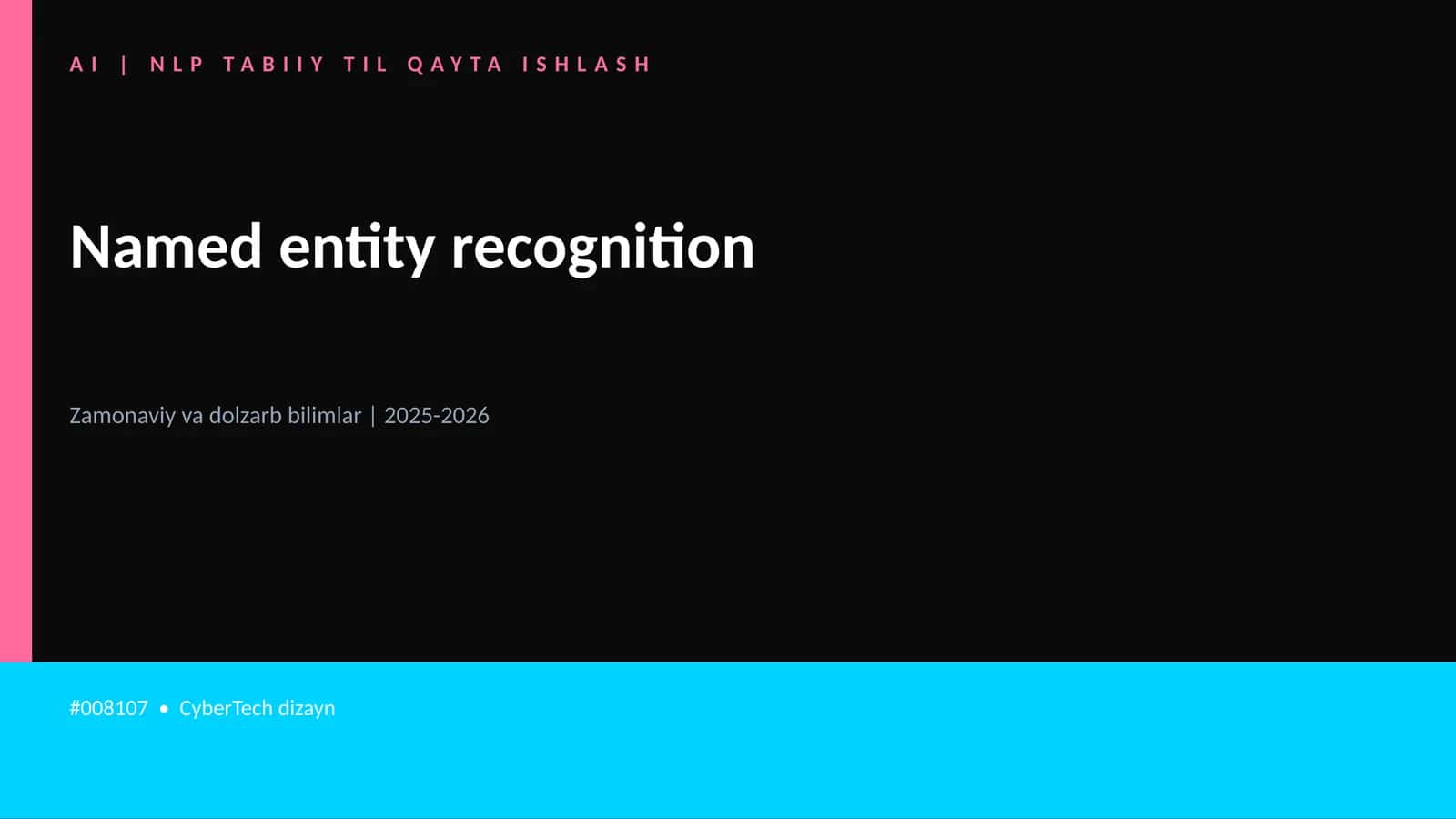 Named entity recognition