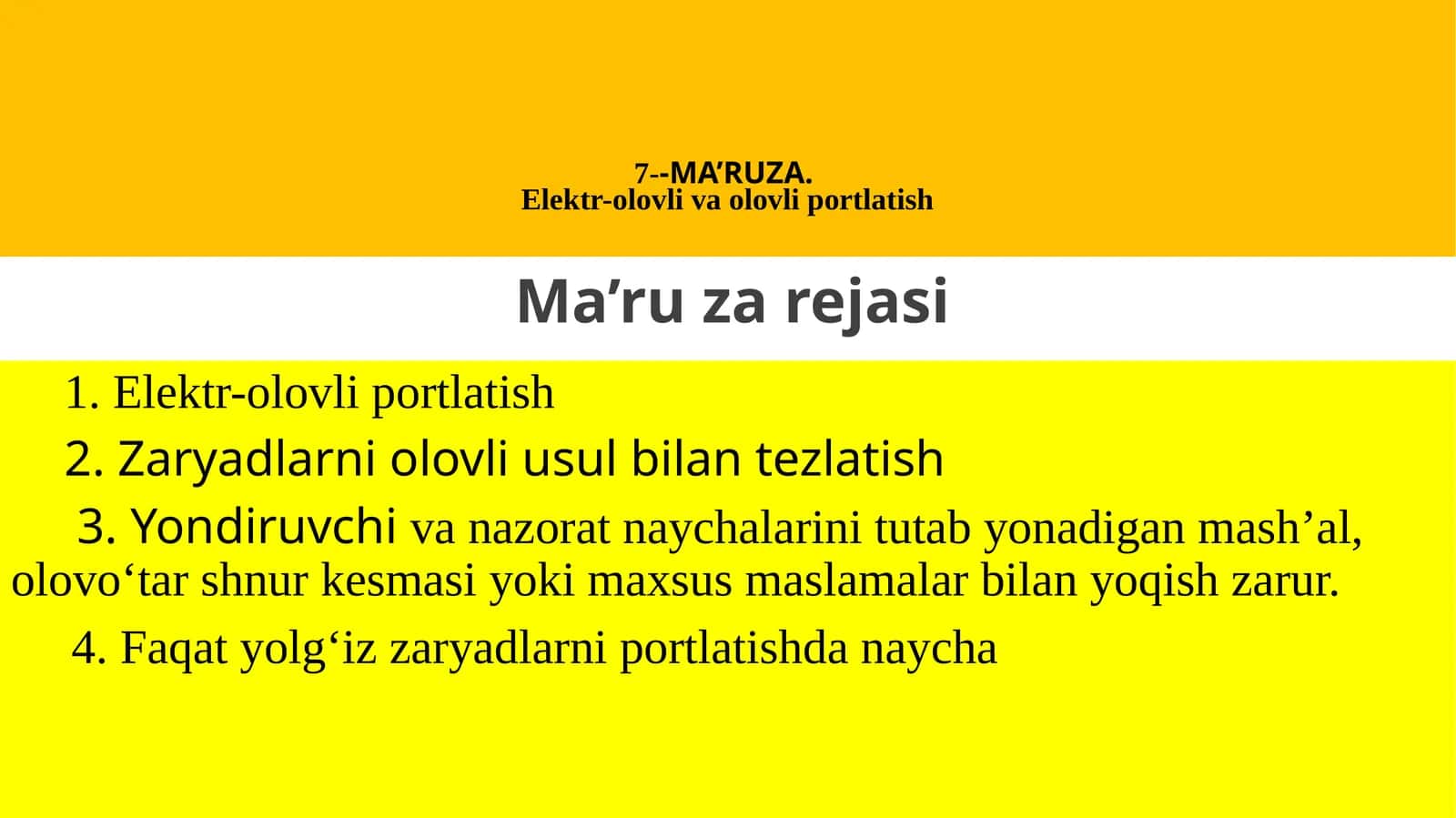 Elektr-olovli va olovli portlatish