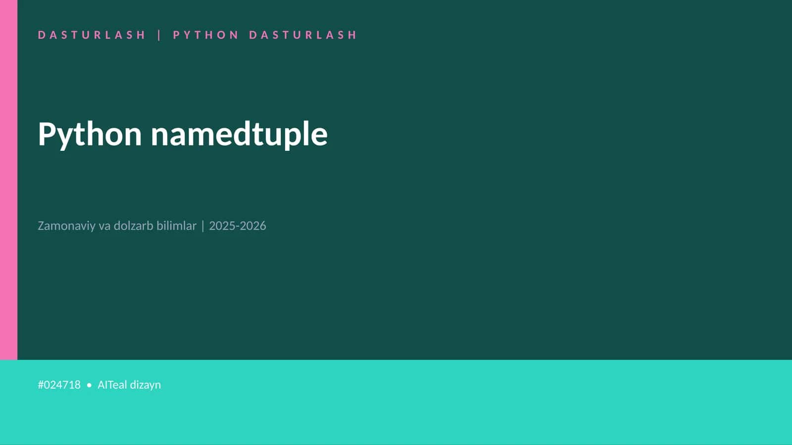 Python namedtuple