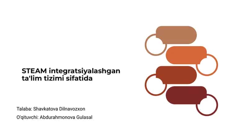 STEAM integratsiyalashgan ta'lim tizimi