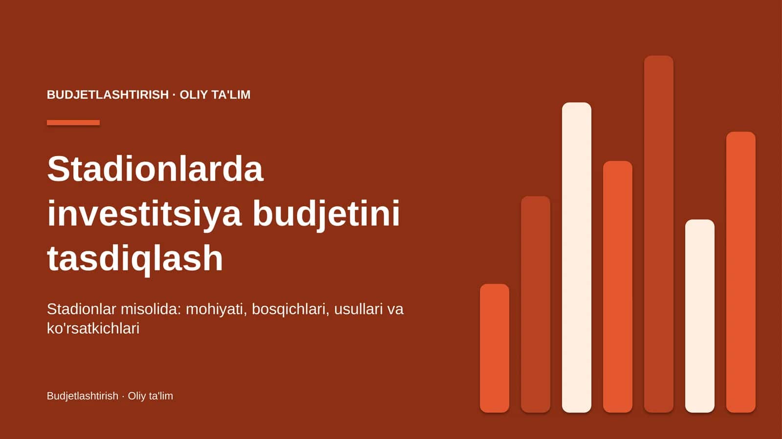 Stadionlarda investitsiya budjetini tasdiqlash