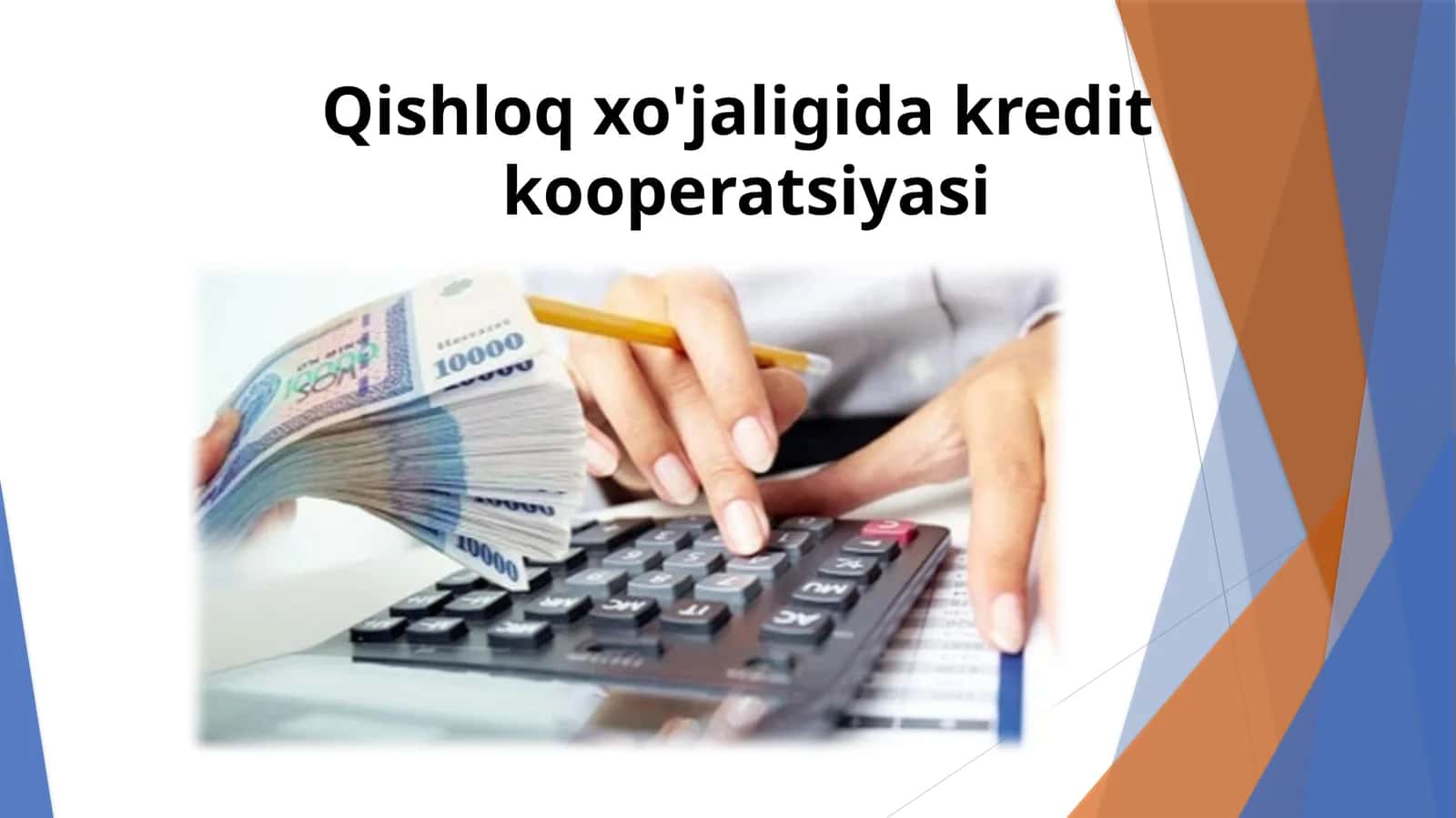 Qishloq xo'jaligida kredit kooperatsiyasi